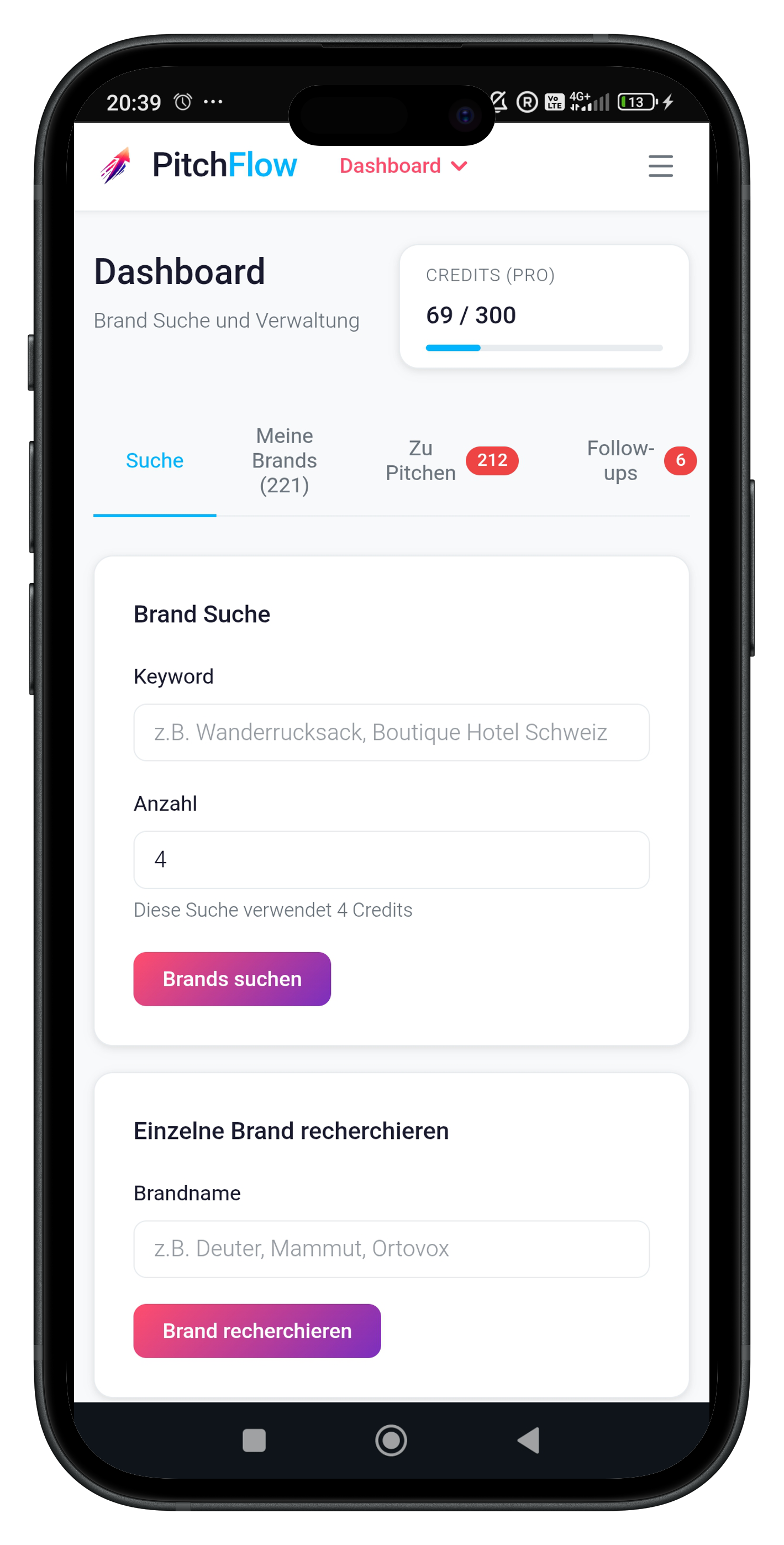 Brand Discovery Screenshot